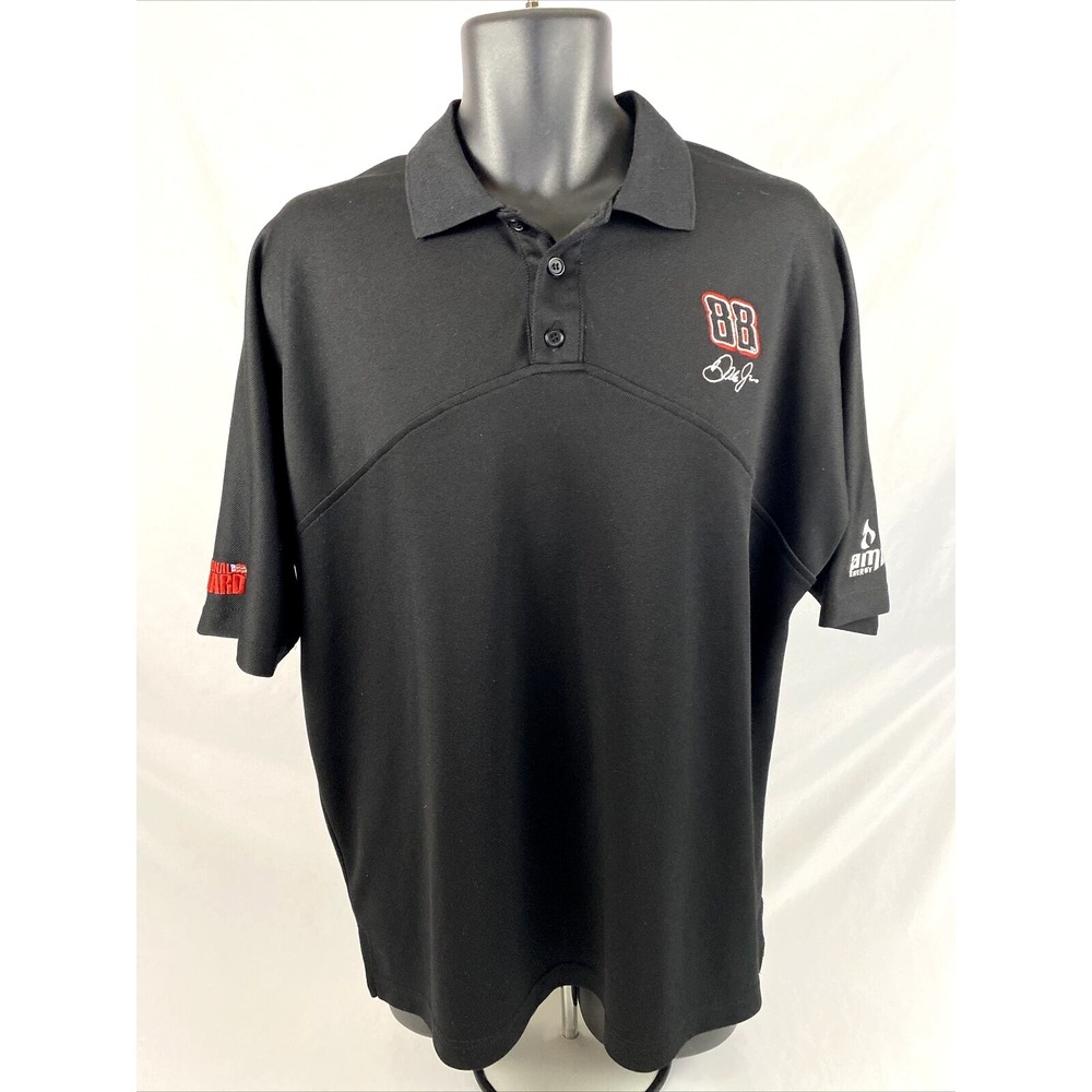 Mens Winner Circle Dale Earnhardt Jr. Short Sleeve‎ Polo Shirt Sz L Black #88